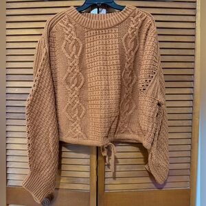 Gianni Bini Cable Knit Sweater - Tan/camel Size XL never worn.